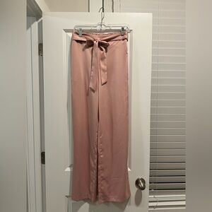 Wide Leg Tie Waist Women's Pants